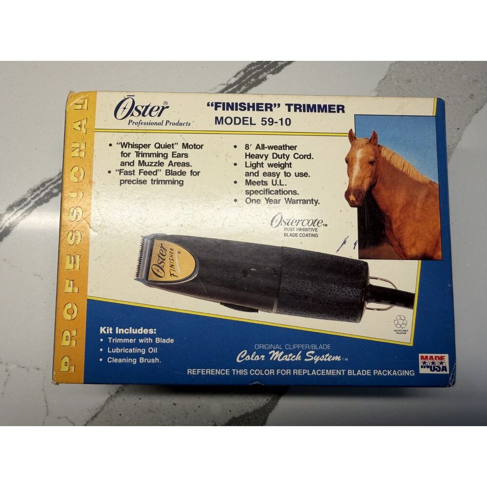 Vintage Oster Finisher Trimmer Model 59-10 Horse Equine Grooming Clipper Boxed